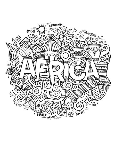 africa coloring pages